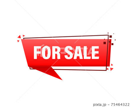 Flat for sale sign for banner design. Flat vector design. Vector background. 75464322
