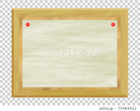 コルクボードと紙 75464412