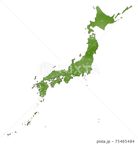 和風な日本地図のイラスト素材