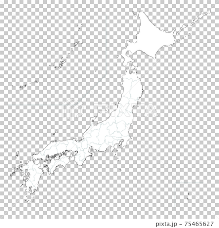 Japanese style map of Japan 75465627