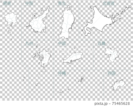 Japanese style map of Japan Japanese style map of Japan 75465628