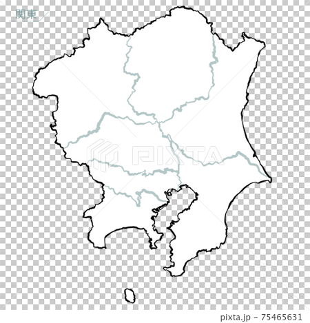 Japanese-style map of Japan Kanto region 75465631