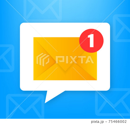 New message icon. Smartphone, mobile, laptop. New nessage in flat style. Vector illustration. New message icon. Smartphone, mobile, laptop. New nessage in flat style. Vector illustration. 75466002