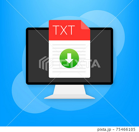 TXT file icon. Spreadsheet document type. Modern flat design graphic illustration. Vector TXT icon. 75466105