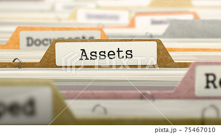 File Folder Labeled as Assets. 75467010