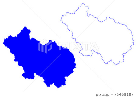 Frosinone province (Italy, Italian Republic, Lazio region) map vector illustration, scribble sketch Province of Frosinone map 75468187