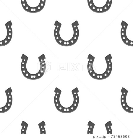 Illustration on theme Irish holiday St Patrick day, seamless horseshoes 75468608