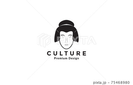 women head japan culture logo symbol vector icon illustration design women head japan culture logo symbol vector icon illustration design 75468980