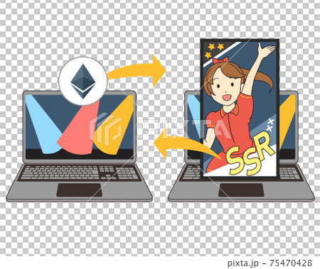 NFT laptop trading card card trading idol system 75470428