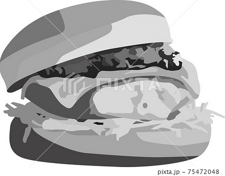 グラタンコロッケチーズバーガーのイラスト素材 75472048 Pixta