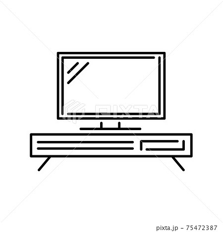 テレビとテレビ台のイラスト素材