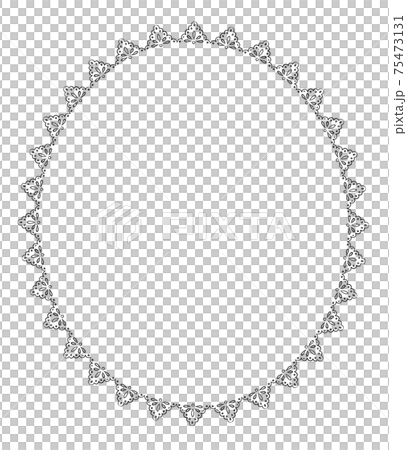 Simple lace pattern frame (line art) - Stock Illustration [75473131 ...