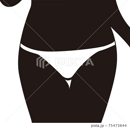 女性下着 シルエット 75473644