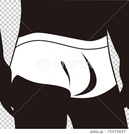 Silhouette Picture of a Men Underwear Icon Stock Vector