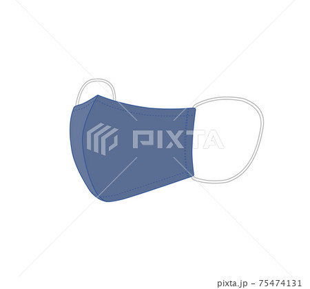 布マスク　ネイビー 75474131