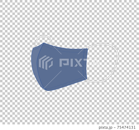 布マスク　ネイビー 75474131