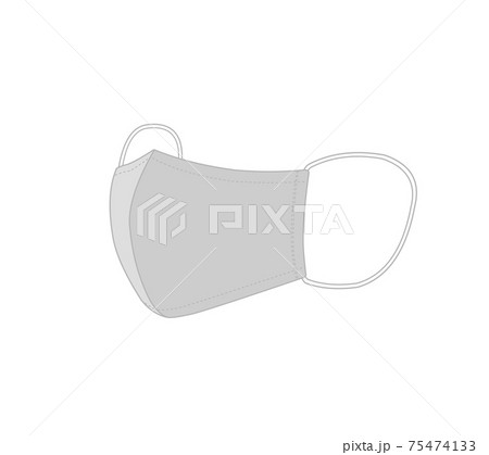 布マスク　グレー 75474133