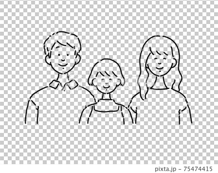 3 people family 3 people family 75474415