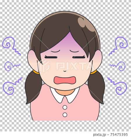 Girl in poor physical condition 75475395