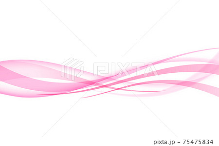 ピンク色の曲線素材 75475834