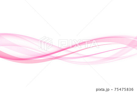 ピンク色の曲線素材 ピンク色の曲線素材 75475836