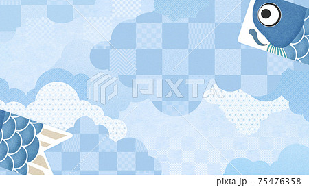 端午の節句をイメージした背景素材 - 複数のバリエーションがあります 端午の節句をイメージした背景素材 - 複数のバリエーションがあります 75476358