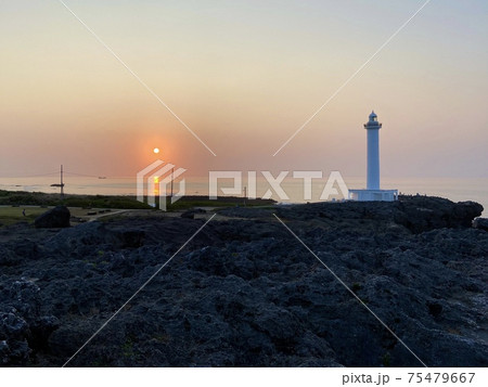 残波岬の夕日1 残波岬の夕日1 75479667