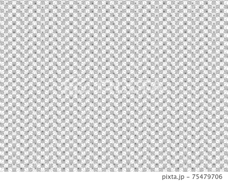 和柄_麻の葉模様_モノクロ 75479706