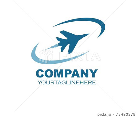 plane logo vector icon illustration design plane logo vector icon illustration design 75480579