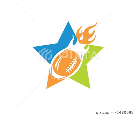 rugby ball icon vector illustration design 75480699