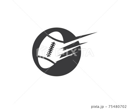 rugby ball icon vector illustration design 75480702