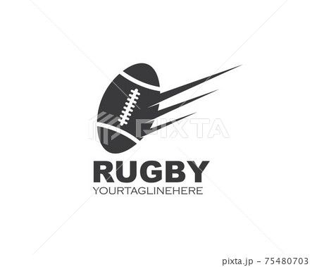 rugby ball icon vector illustration design 75480703