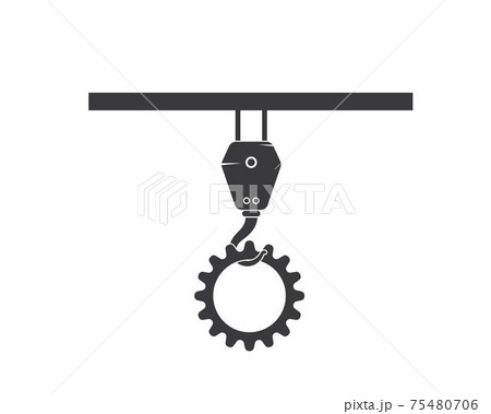 Crane hook logo vector illustration Crane hook logo vector illustration 75480706