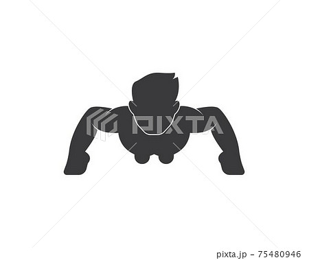 push up icon logo vector illustration design push up icon logo vector illustration design 75480946