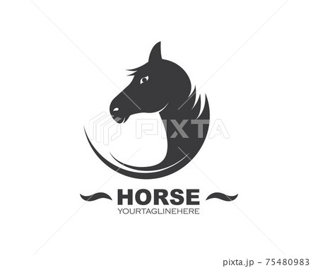 Horse Logo Template Vector illustration 75480983