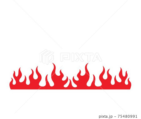 Fire flame Logo icon vector illustration design 75480991