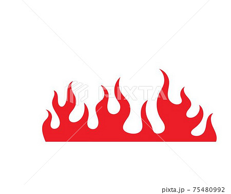 Fire flame Logo icon vector illustration design 75480992