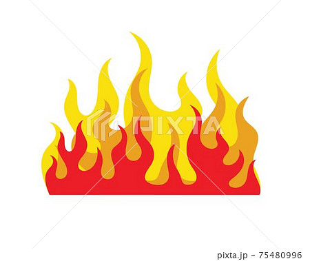 Fire flame Logo icon vector illustration design 75480996