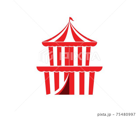 Circus tent logo template Vector 75480997