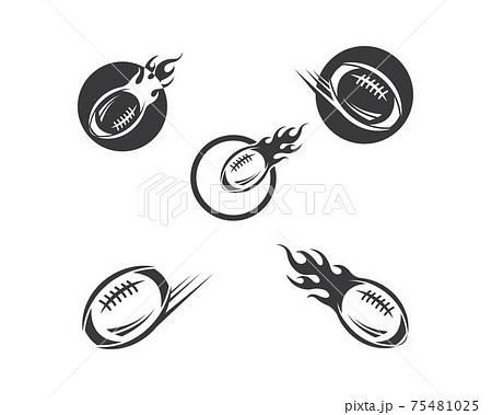 rugby ball icon vector illustration design 75481025