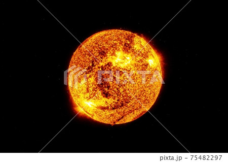 Star Sun, on black background. Elements of this image were furnished by NASA. 75482297