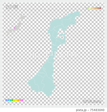 Map of Ishikawa Prefecture / Ishikawa (Municipalities / divisions) 75483840