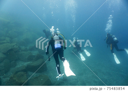 スクーバダイビングの風景 75483854