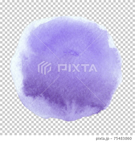Watercolor circle material (No.17 purple) Analog, paper texture, texture Watercolor circle material (No.17 purple) Analog, paper texture, texture 75483860