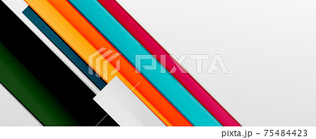 Multicolored lines background. Design template for business or technology presentations, internet posters or web brochure covers 75484423