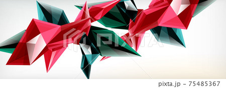 Vector 3d triangles and pyramids abstract background for business or technology presentations, internet posters or web brochure covers 75485367