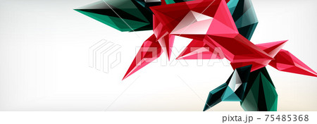 Vector 3d triangles and pyramids abstract background for business or technology presentations, internet posters or web brochure covers 75485368