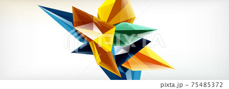 Vector 3d triangles and pyramids abstract background for business or technology presentations, internet posters or web brochure covers Vector 3d triangles and pyramids abstract background for business or technology presentations, internet posters or web brochure covers 75485372