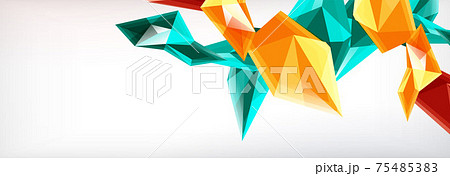 Vector 3d triangles and pyramids abstract background for business or technology presentations, internet posters or web brochure covers 75485383