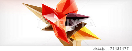 Vector 3d triangles and pyramids abstract background for business or technology presentations, internet posters or web brochure covers Vector 3d triangles and pyramids abstract background for business or technology presentations, internet posters or web brochure covers 75485477